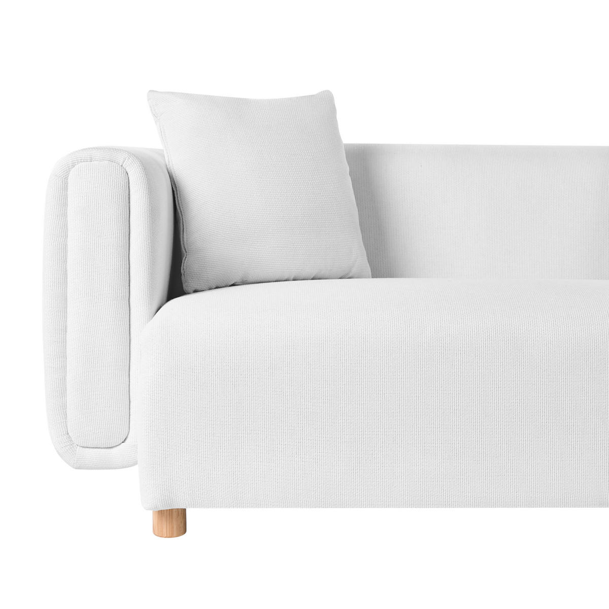 POHOVKA 2-místná Látka Bílá Lillerod - světle hnědá, textil (176/67/86cm) - Beliani