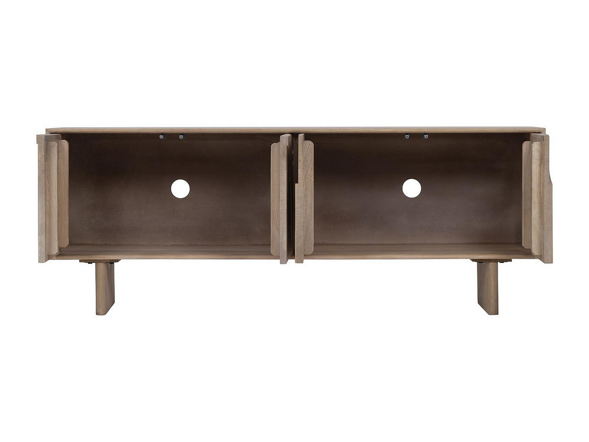 TV-BOARD - 160 cm x 40 cm - holz - naturfarben hell Berlama - Naturfarben, Holz (160/60/40cm) - Vente-Unique