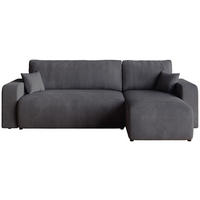 ECKSOFA PUMI mit Schlaffunktion Grau Cord - Grau, Textil (244/148cm) - Bromarkt