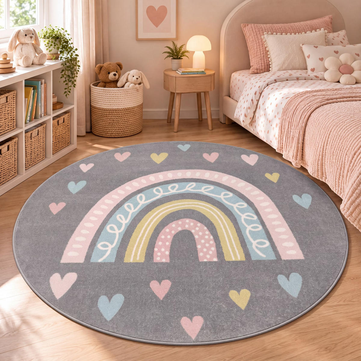 KINDERTEPPICH 120/120 cm Nino 887 - Grau, Kunststoff (120/120cm) - Paco Home