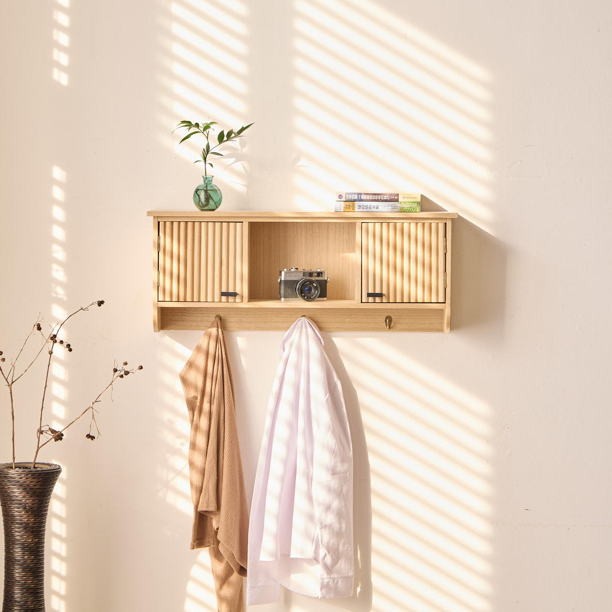 GARDEROBE Holz Braun - Braun, Metall (78/31/18cm) - Nordlys