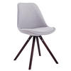 STUHL Stoff grau - Grau/Cappuccino, Holz/Textil (48/84/56cm) - CLP