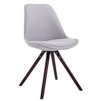 STUHL Stoff grau - Grau/Cappuccino, Holz/Textil (48/84/56cm) - CLP