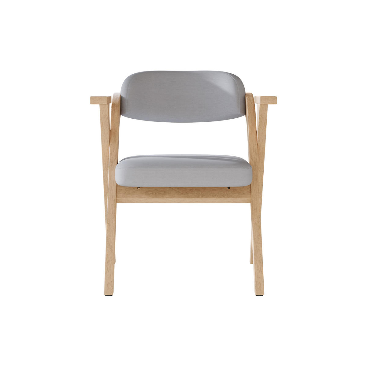 KLAPPSTUHL DE-35789 6 Stück mit Leinenbezug Grau - Grau, Holz (66.5/76/63.5cm) - ComfortXL