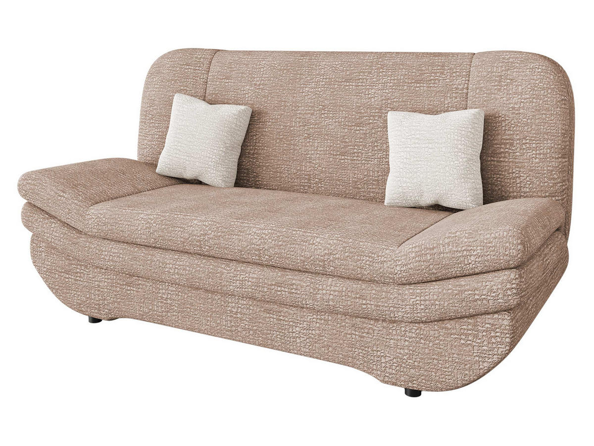 SCHLAFSOFA Weronika Premium - Hellbraun/Schwarz, Holz/Kunststoff (200/95/90cm) - MIRJAN24