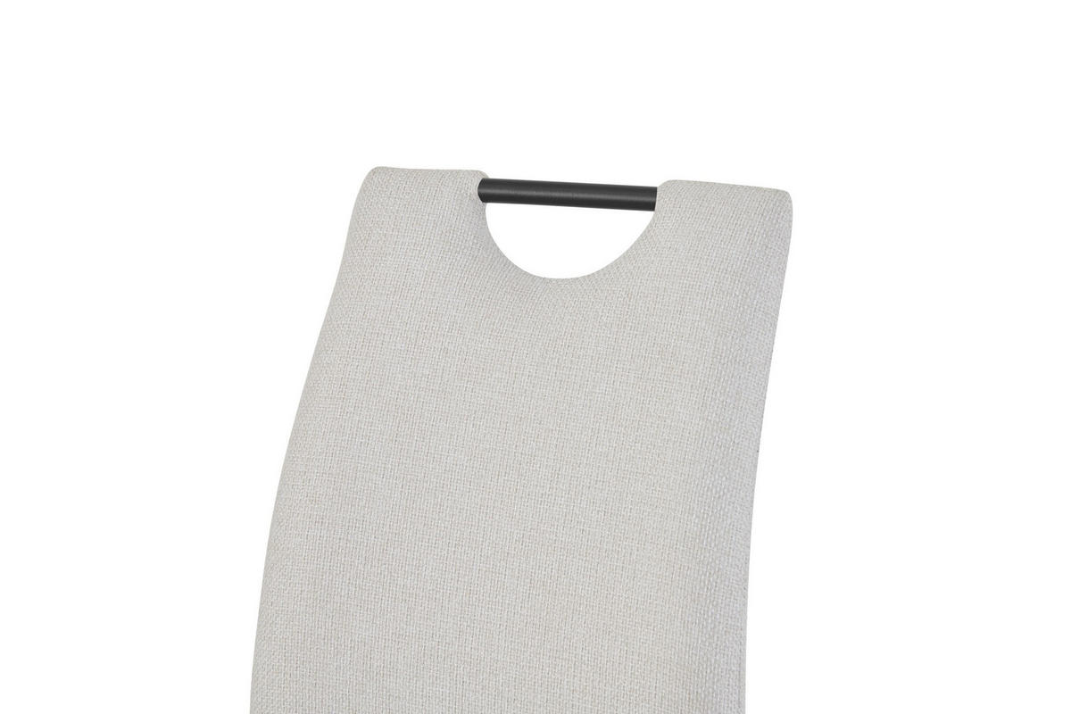 SCHWINGER-STUHL 2er Set Kairo Stühle in Creme - gemütliches Design - B/H/T: 43x98x59 cm - Creme, Textil (59/98/43cm)