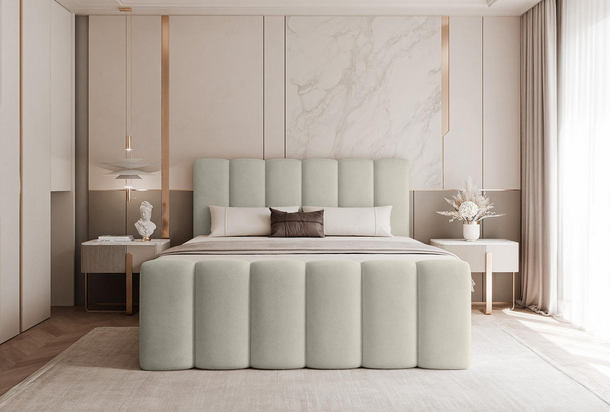 BOXBETT Perrone 200x200 cm, Beige - Beige, Textil (200/200cm) - Fedve