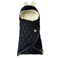 BABYSCHALENWRAP Recy Small, black/cream - Schwarz Hochglanz, Textil (32/7/77cm) - Kaiserbaby