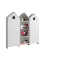 REGALSCHRANK Set Kania mit Standregal MDF+Holzwerkstoff Weiß - Weiß, Holzwerkstoff (173/171/37cm) - 58aufmkessel