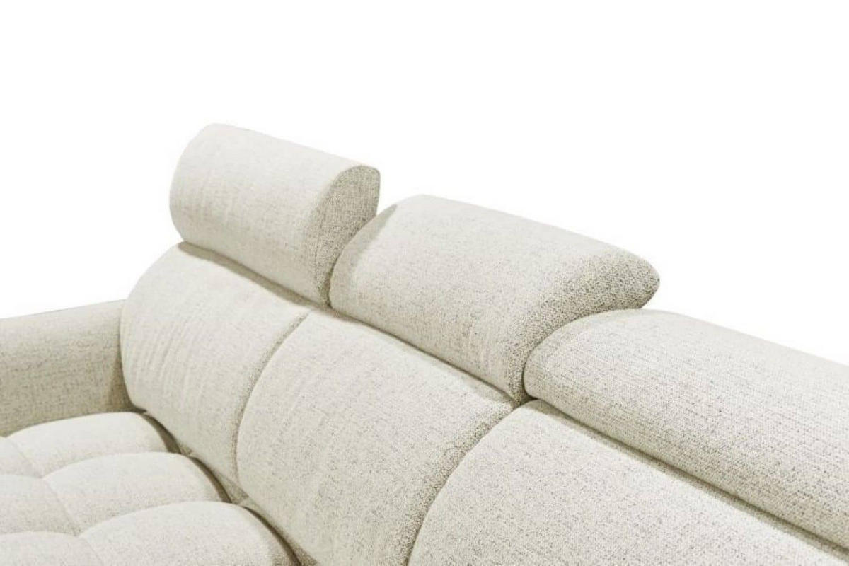 ECKSOFA mit elektrischer Sitztiefenverstellung und Bettkasten - Taupe/Chromfarben, Holz/Holzwerkstoff (216/282cm) - ed exciting design