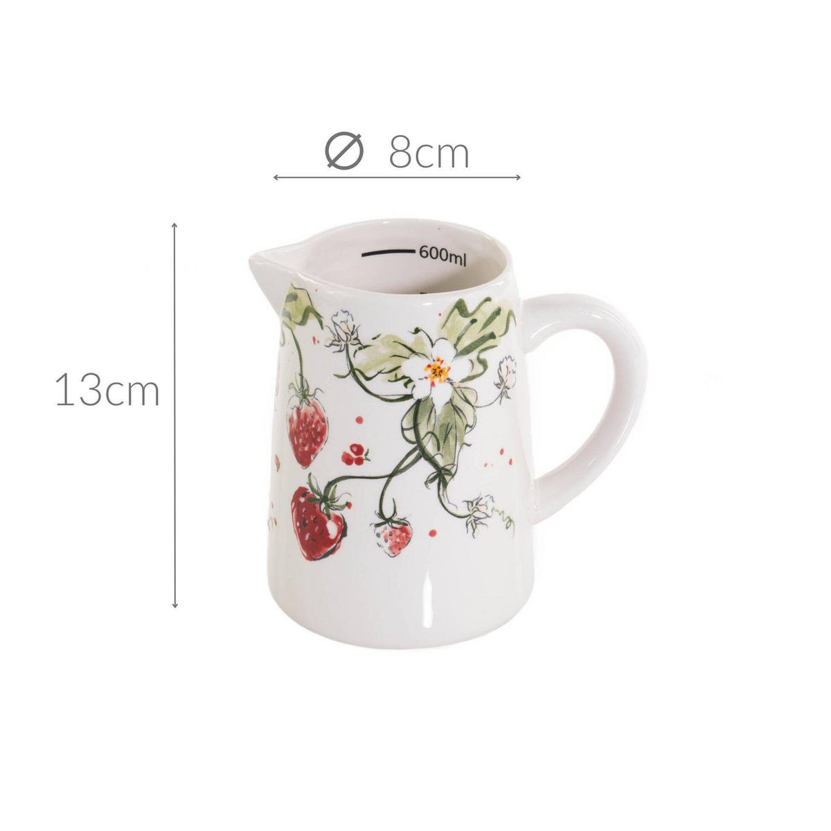 KRUG Keramik Strawberry 500 ml - Rot, Keramik (15L) - Boltze Home