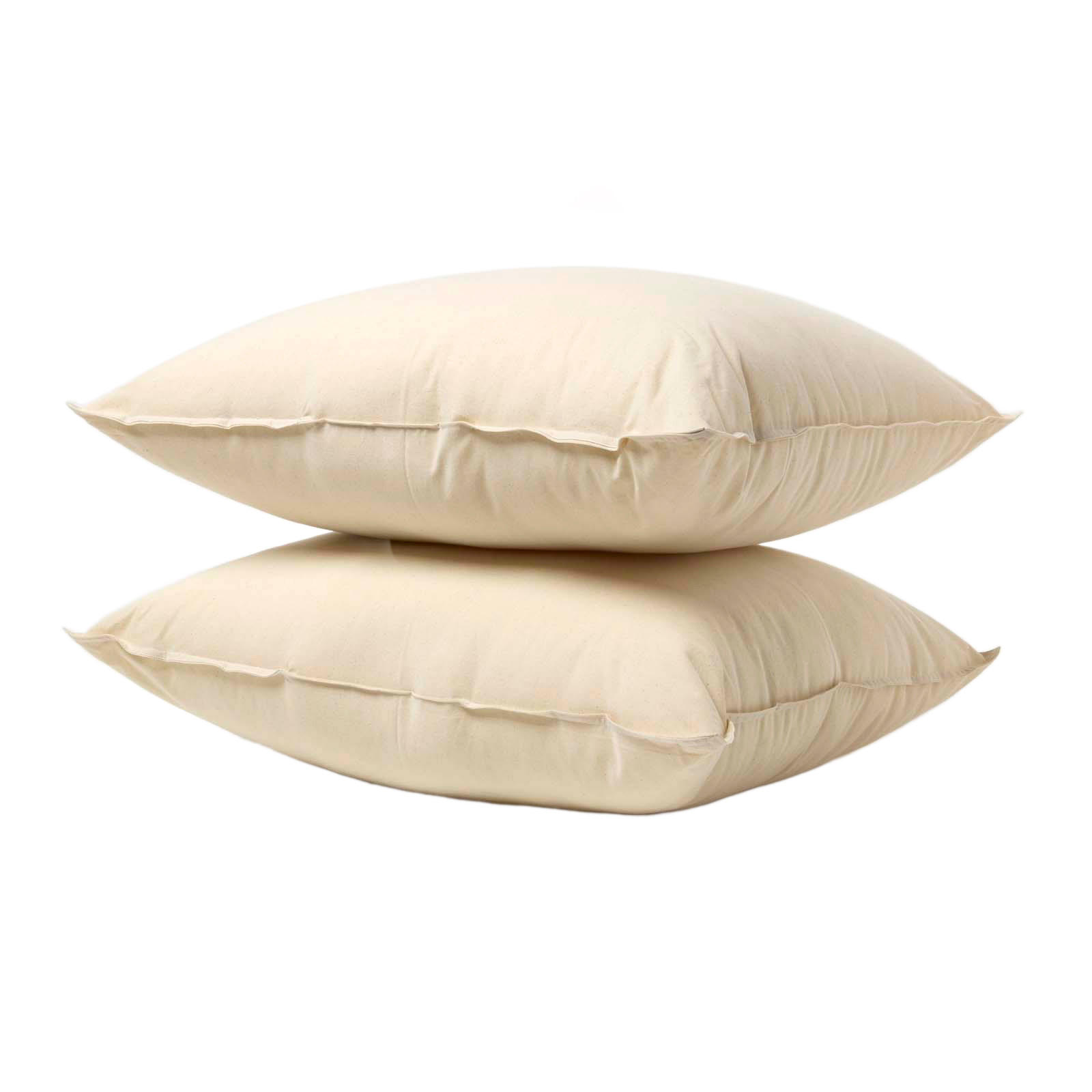 KOPFKISSEN 60/70 cm, 2er-Set Bio-Baumwolle, Super-Mikrofaser-Füllung - Beige, Textil (60/70cm) - Homescapes