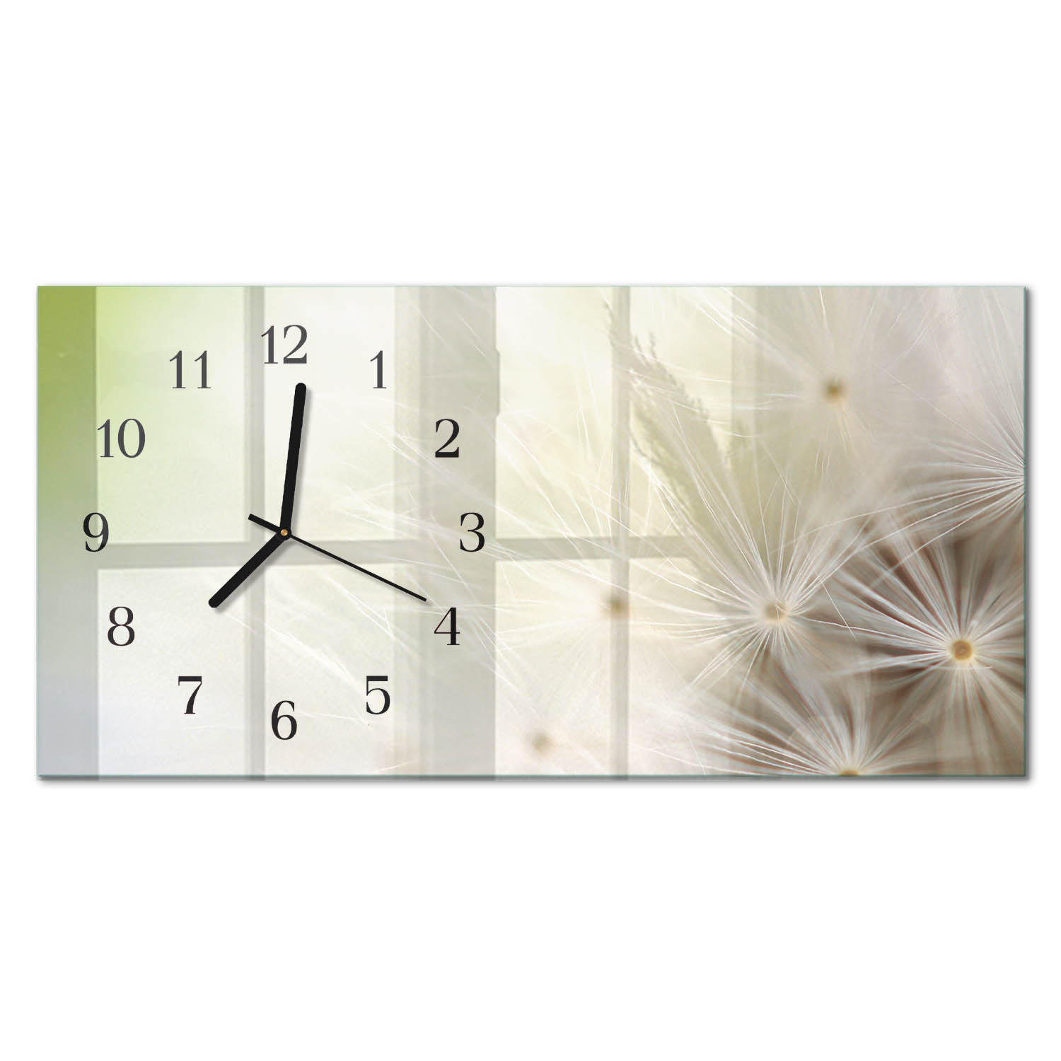 WANDUHR 60x30 cm - Zitronensäure - Creme, Glas (60/30/0.4cm) - TULUP