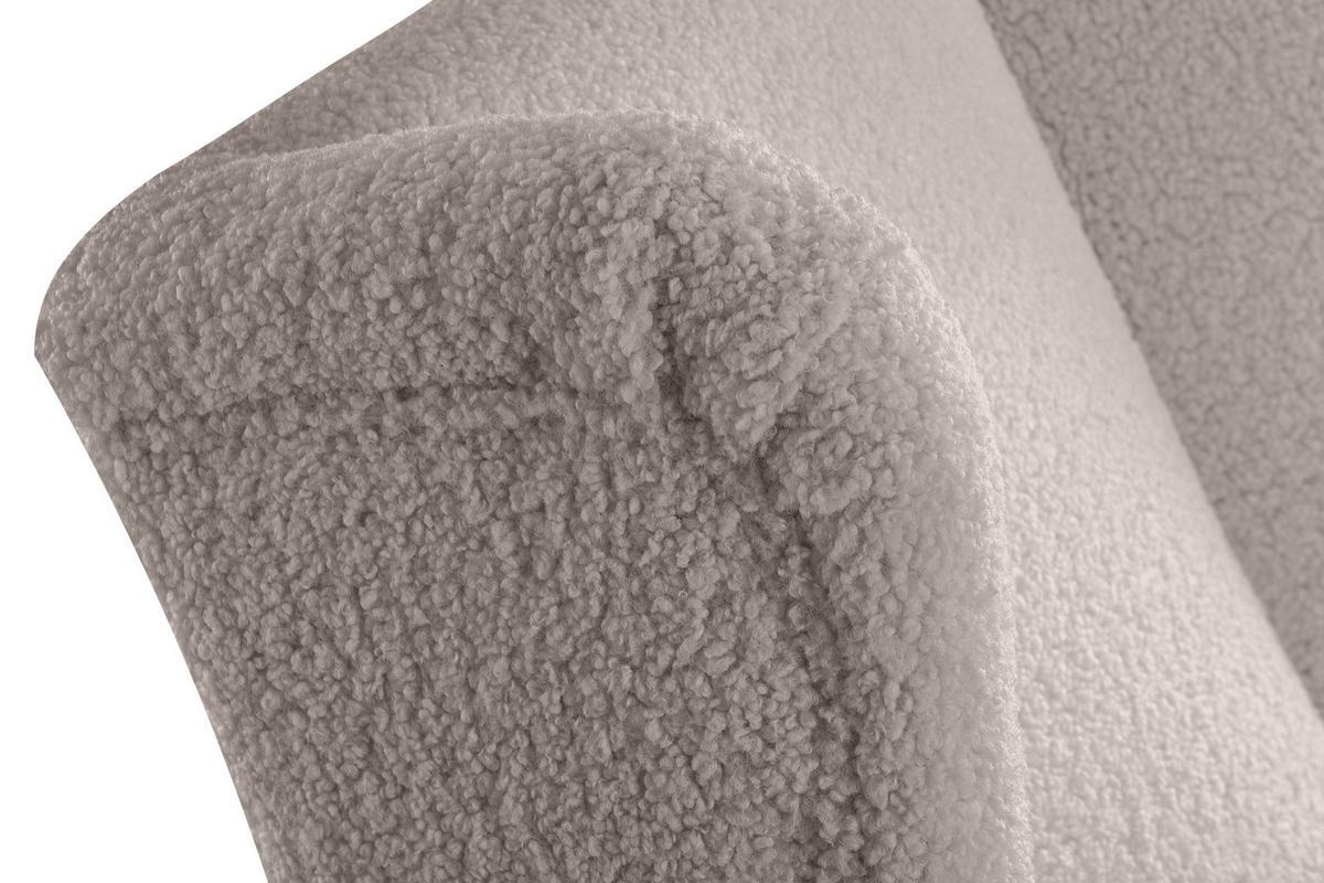SCHAUKELSESSEL TULES mit Tasche für kleine Gegenstände, beige - Eichefarben/Beige, Eichenholz/Holzwerkstoff (80/105/105cm) - KONSIMO®