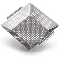 GRILLKORB Baestis 30/34/6 cm, groß - Edelstahlfarben, Metall (30/34/6cm) - Blumtal
