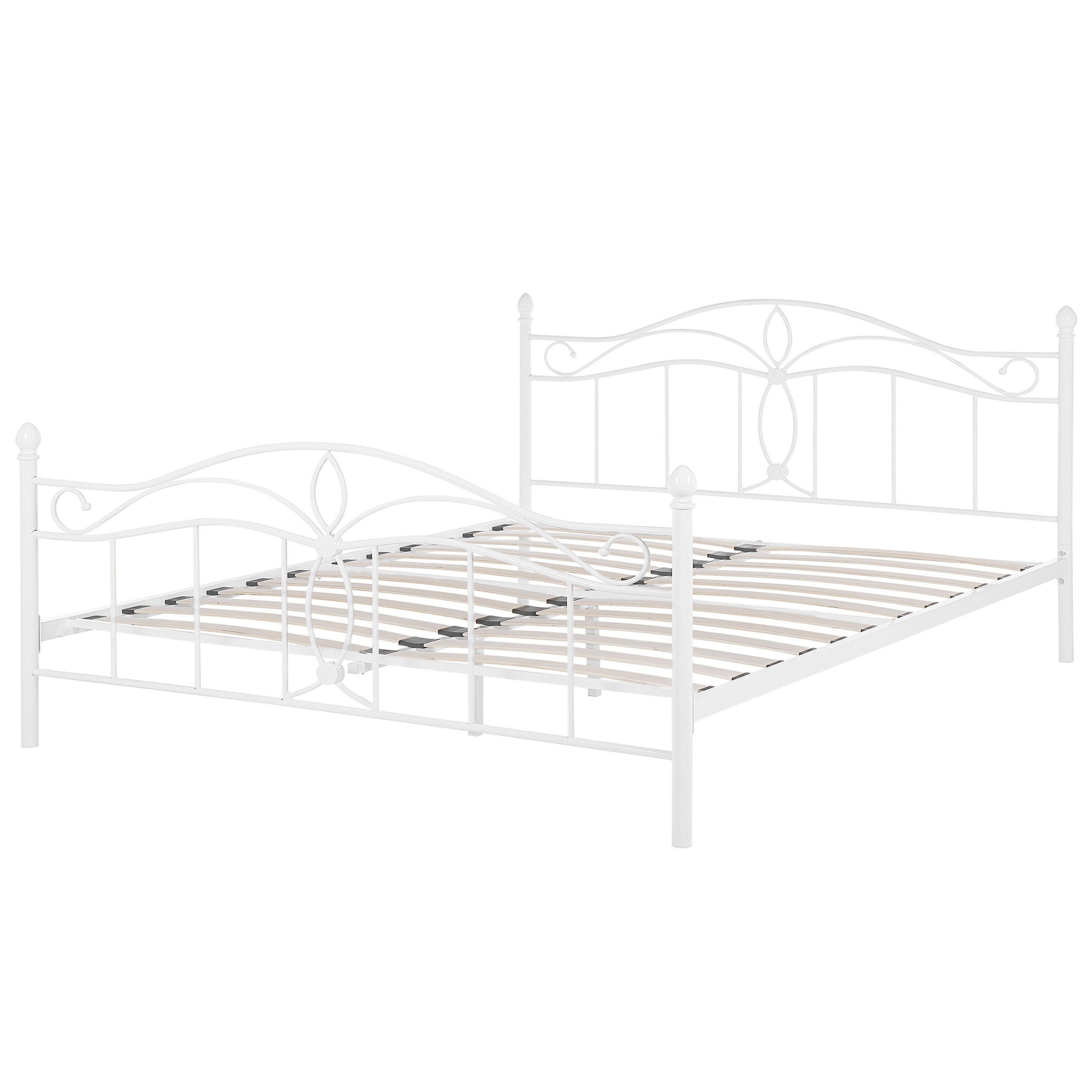 METALLBETT 160/200cm Weiß Antlia - Weiß, Metall (160/200cm) - Beliani