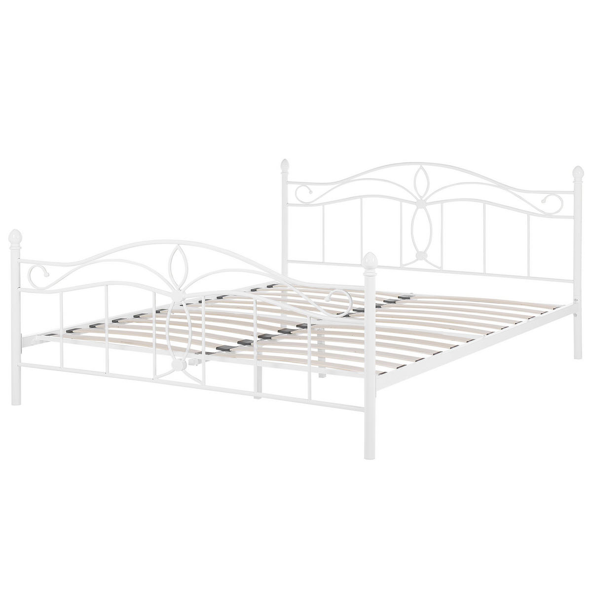 METALLBETT 160/200cm Weiß Antlia - Weiß, Metall (160/200cm) - Beliani