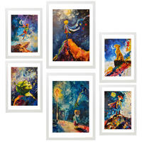 POSTER Set Mit 6 Kinderfiguren A3 & A4 Weißer Rahmen - Weiß, Papier (29/3cm) - Nacnic