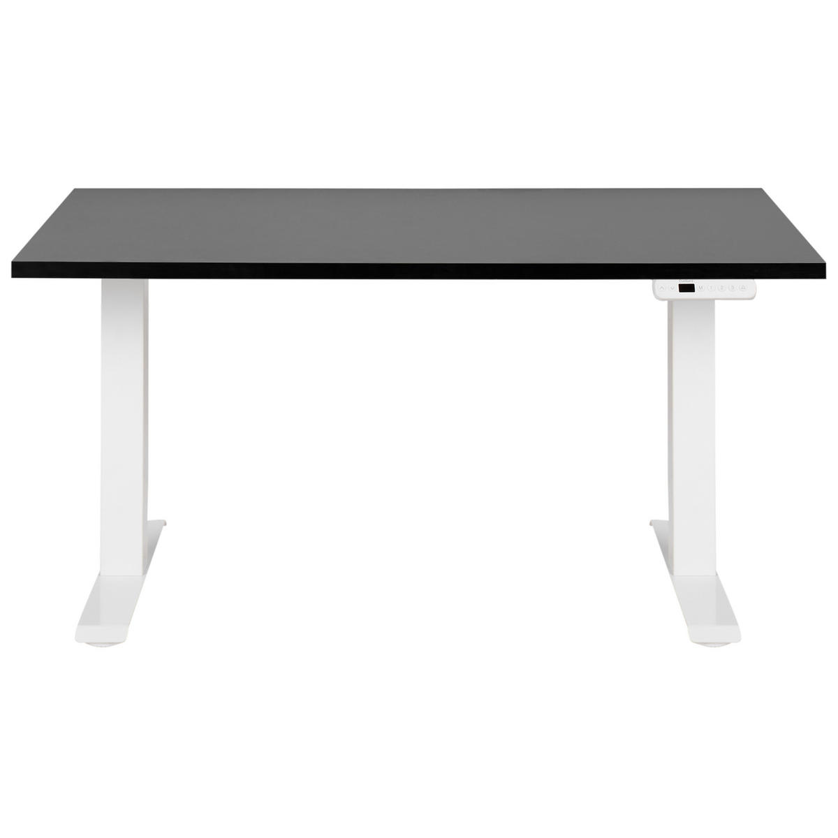 SCHREIBTISCH schwarzweiß 120/72 cm elektrisch höhenverstellbar Destin III - Schwarz/Weiß, Holz (72/120/63cm) - Beliani