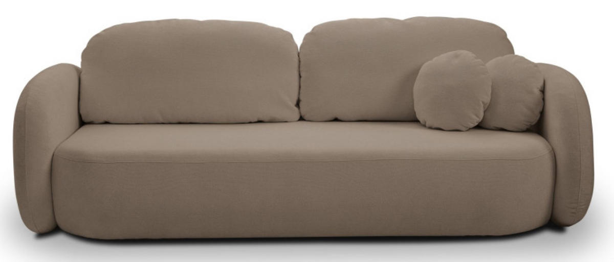 SITZSOFA Caffe Latte LIO Mit Schlaffunktion Sicuro - Beige, Textil (238/86.5/101cm) - Sepro Meble
