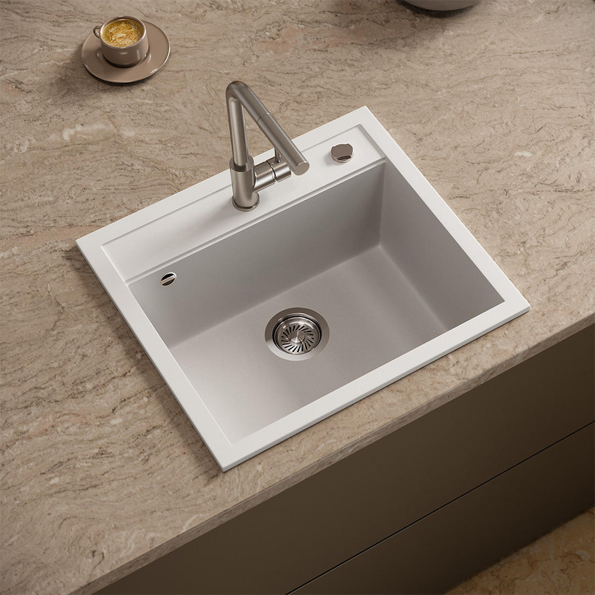 UMYVADLO Paris Bílá 57 x 51 cm - bílá, keramika (57/20/51cm) - Bergstroem