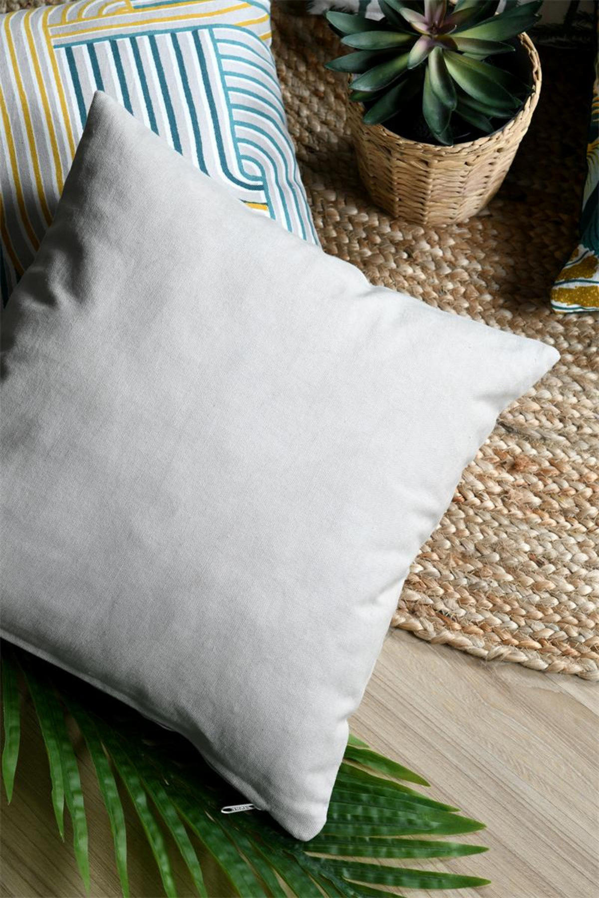 DEKOKISSEN Loris 40/40 cm - Beige, Naturmaterialien (40/40cm)