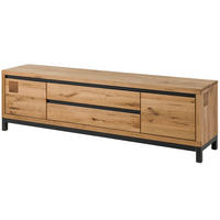 TV-BOARD Wildeiche 190x40x56 natur geölt VILLANDERS #153 - Naturfarben, Holz (190/56/40cm) - Massivmoebel24