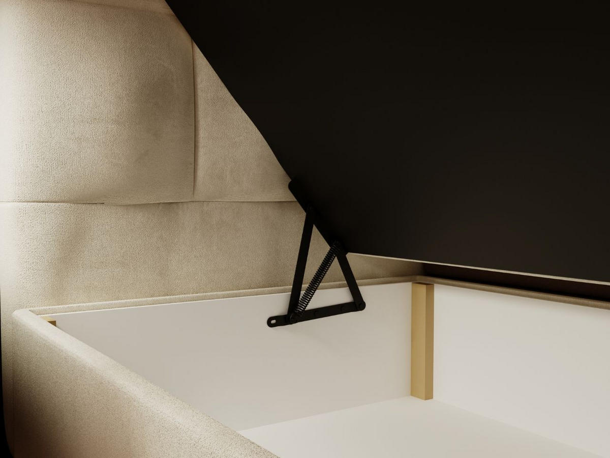 BOXBETT Alicante 160x200 Beige - Beige, Holz/Textil (160/200cm) - Graingold