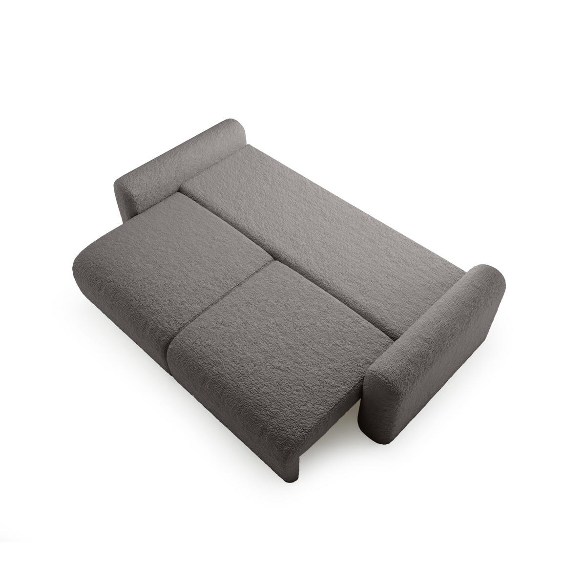SOFA mit Schlaffunktion Thekla, Grau - Grau, Textil (246/70/100cm) - Fedve