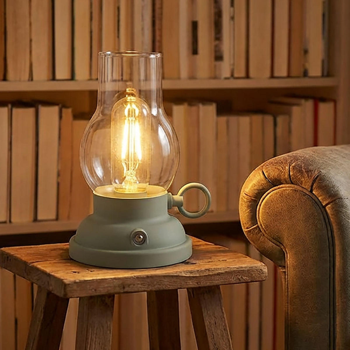 LED TISCHLEUCHTE PETRO Grün - Grün, Glas (12.5/10.7/17.5cm) - Globo Lighting