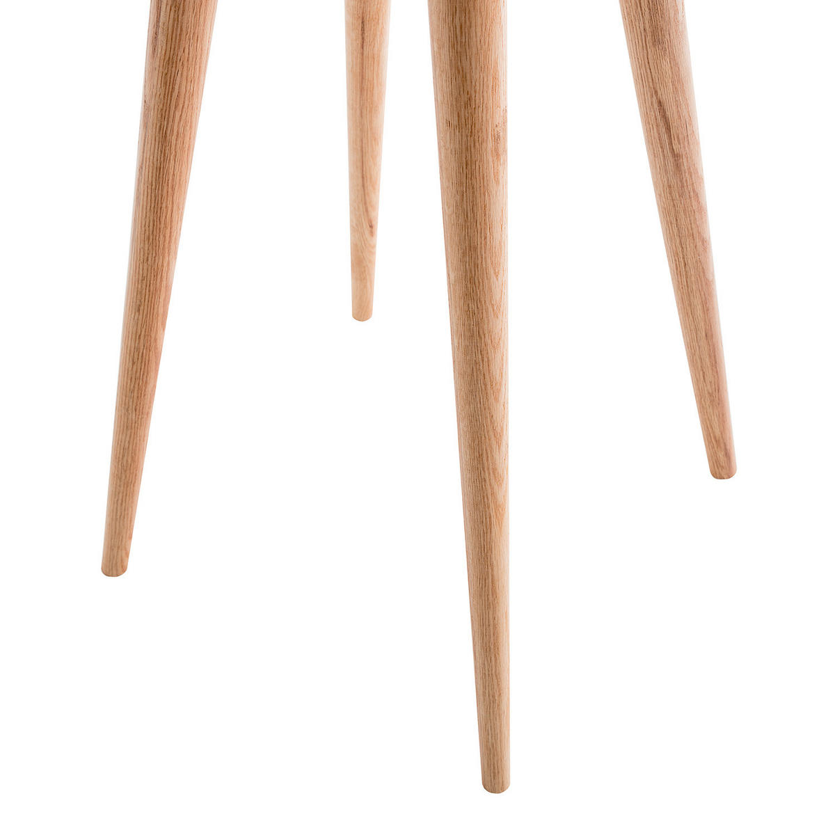 BARTISCH - Eiche teilmassiv - Weiß, Holzwerkstoff (60/60/100cm) - home24