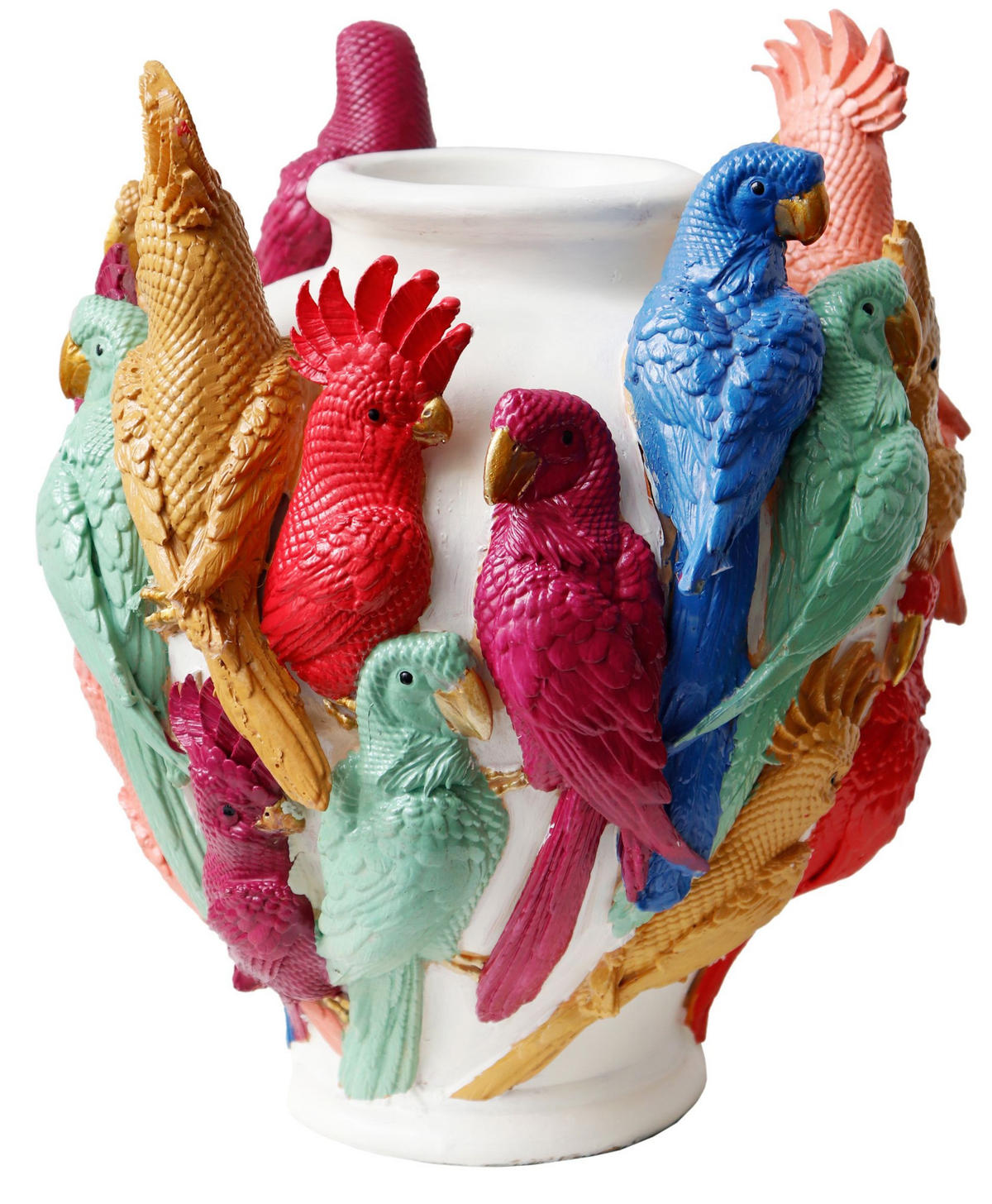 OBJEKTVASE Parrot Party bunt - Multicolor, Kunststoff (27cm) - FURNARO