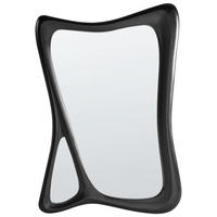 WANDSPIEGEL 70/100 cm Schwarz Lanester - Schwarz, Kunststoff (70/100/3cm) - Beliani