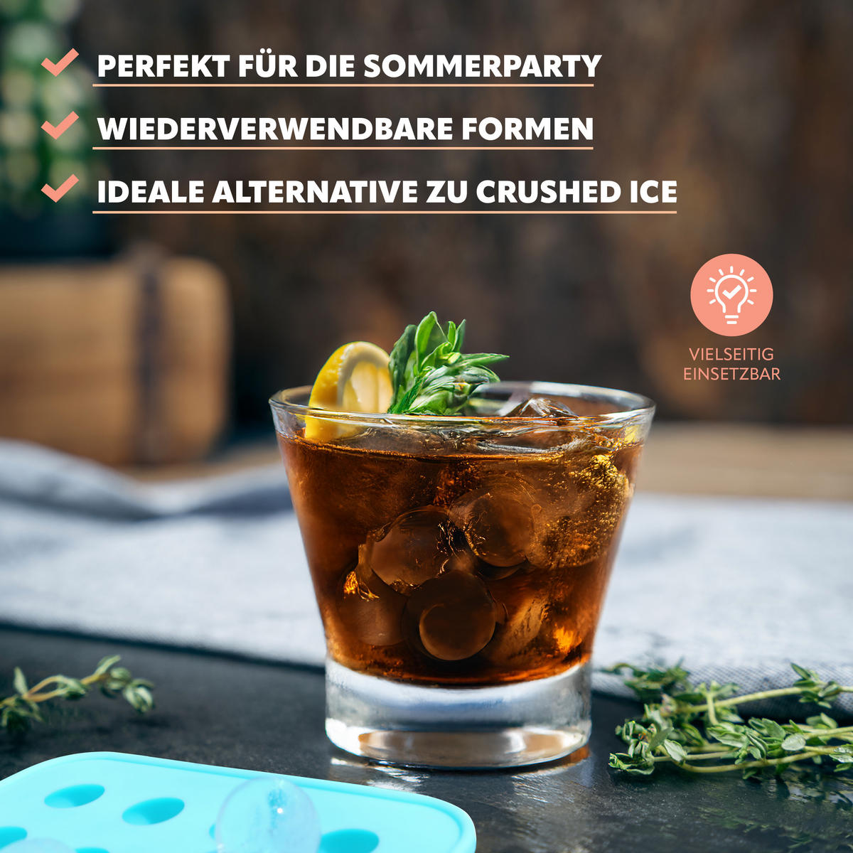 SILIKON-EISKUGELFORM, grün - Türkis, Kunststoff (19.5/2/11cm) - bremermann