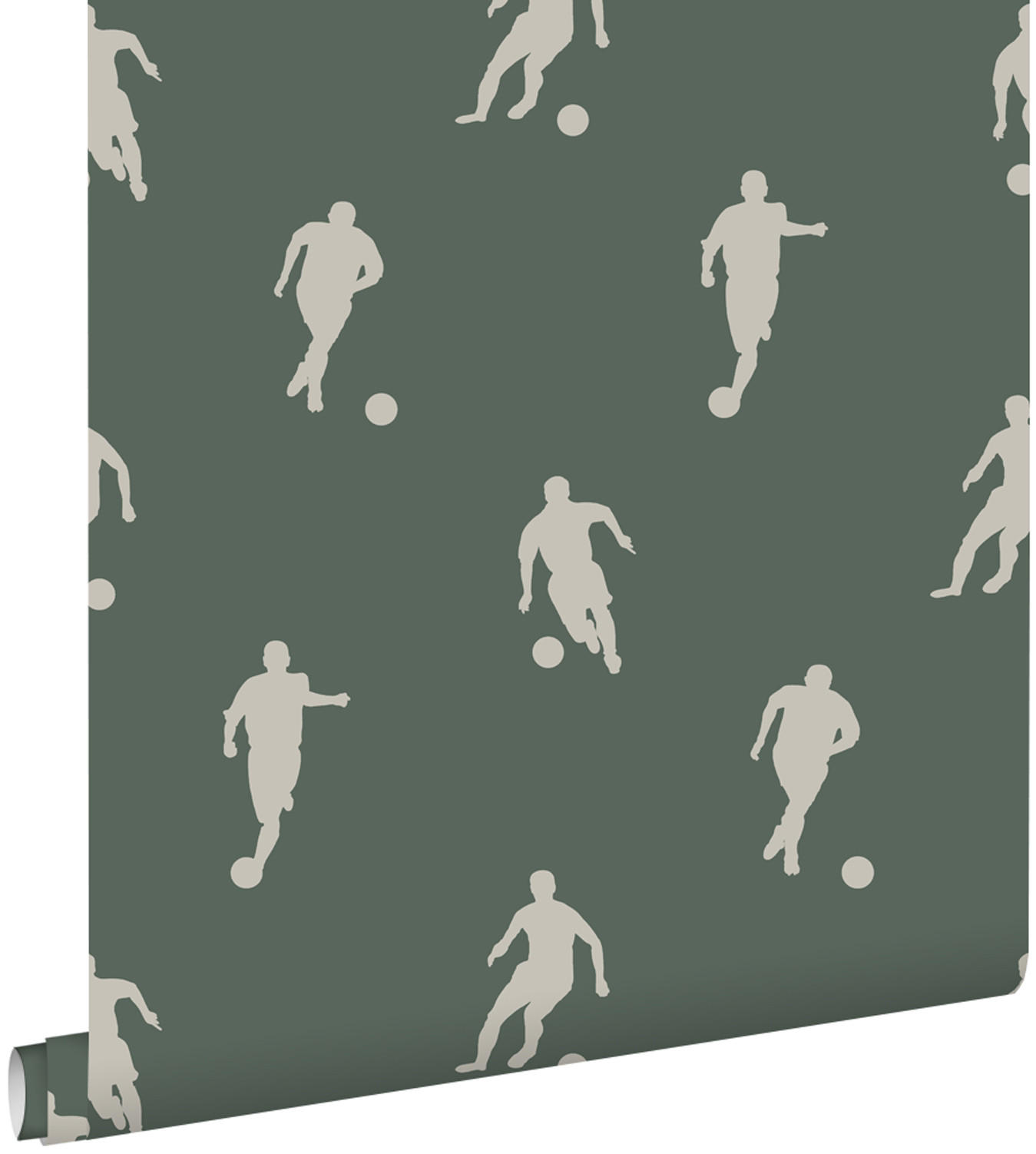 TAPETE Fußballspieler 53 cm x 10.05 m - Grün, Papier (53/0.1cm) - ESTAhome