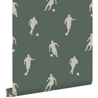TAPETE Fußballspieler 53 cm x 10.05 m - Grün, Papier (53/0.1cm) - ESTAhome