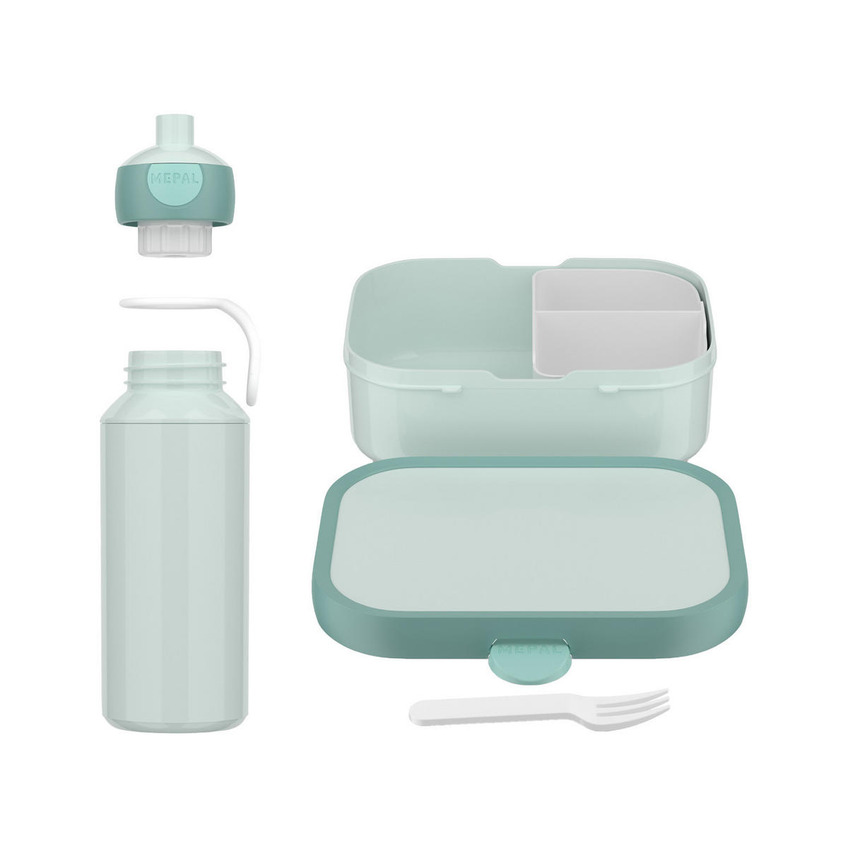 LUNCHSET Campus Cool Mint 2er Set - Mintgrün, Kunststoff (1/1/1cm) - Mepal