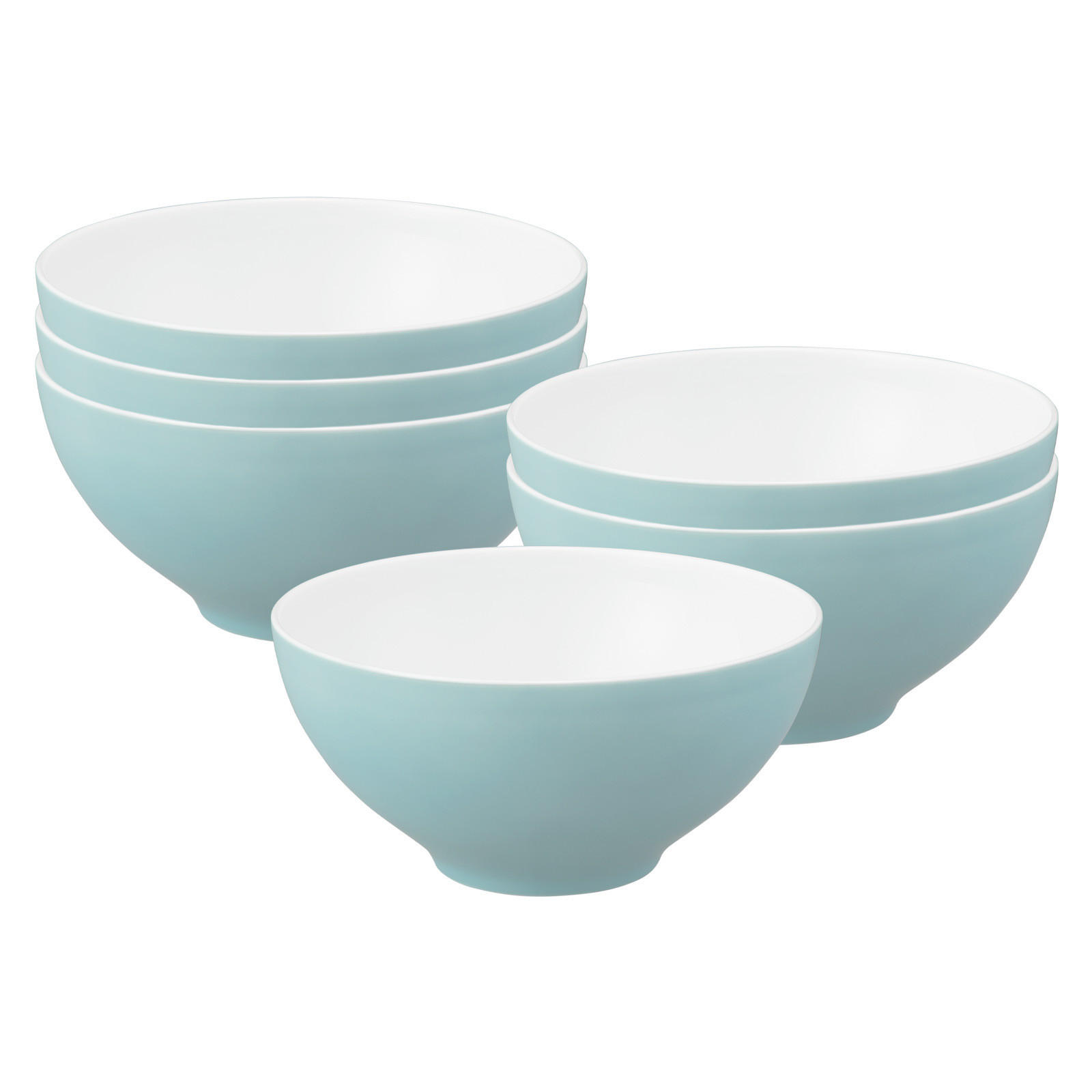 SCHÜSSELN Life Fashion Green Chic ø 15,5 cm 6er Set - Grün, Keramik (15.5cm) - Seltmann Weiden