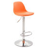 BARHOCKER Kilian, Gestell Metall in Chromoptik, Kunstleder Orange - Chromfarben/Orange, Kunststoff/Textil (39/100/43cm) - TPFLiving