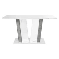 COUCHTISCH Doha II - Weiß Hochglanz/Grau, Holzwerkstoff (60/100/55cm) - MIRJAN24
