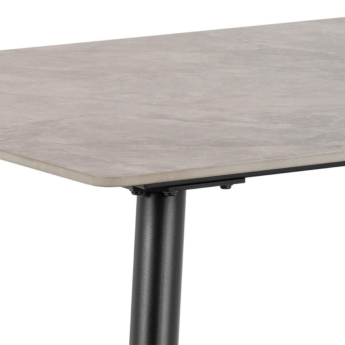 ESSTISCH, Wicklow, Grau, Metall / Keramik, 140 x 80 x 75 cm - Grau, Metall (80/140/75cm) - ebuy24