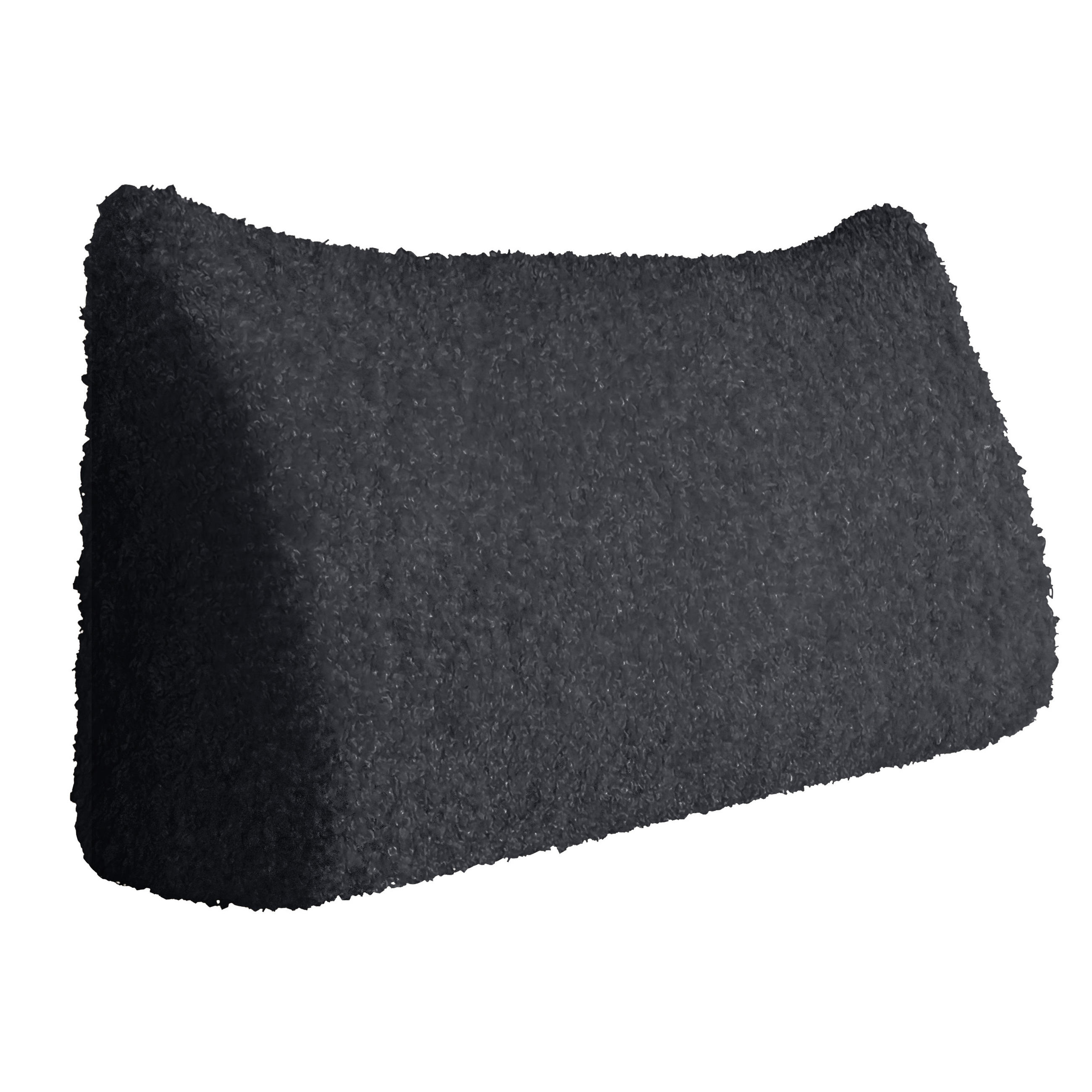 RÜCKENKISSEN Plüsch Schwarz 140 cm - Schwarz, Textil (50/140cm) - Vercart