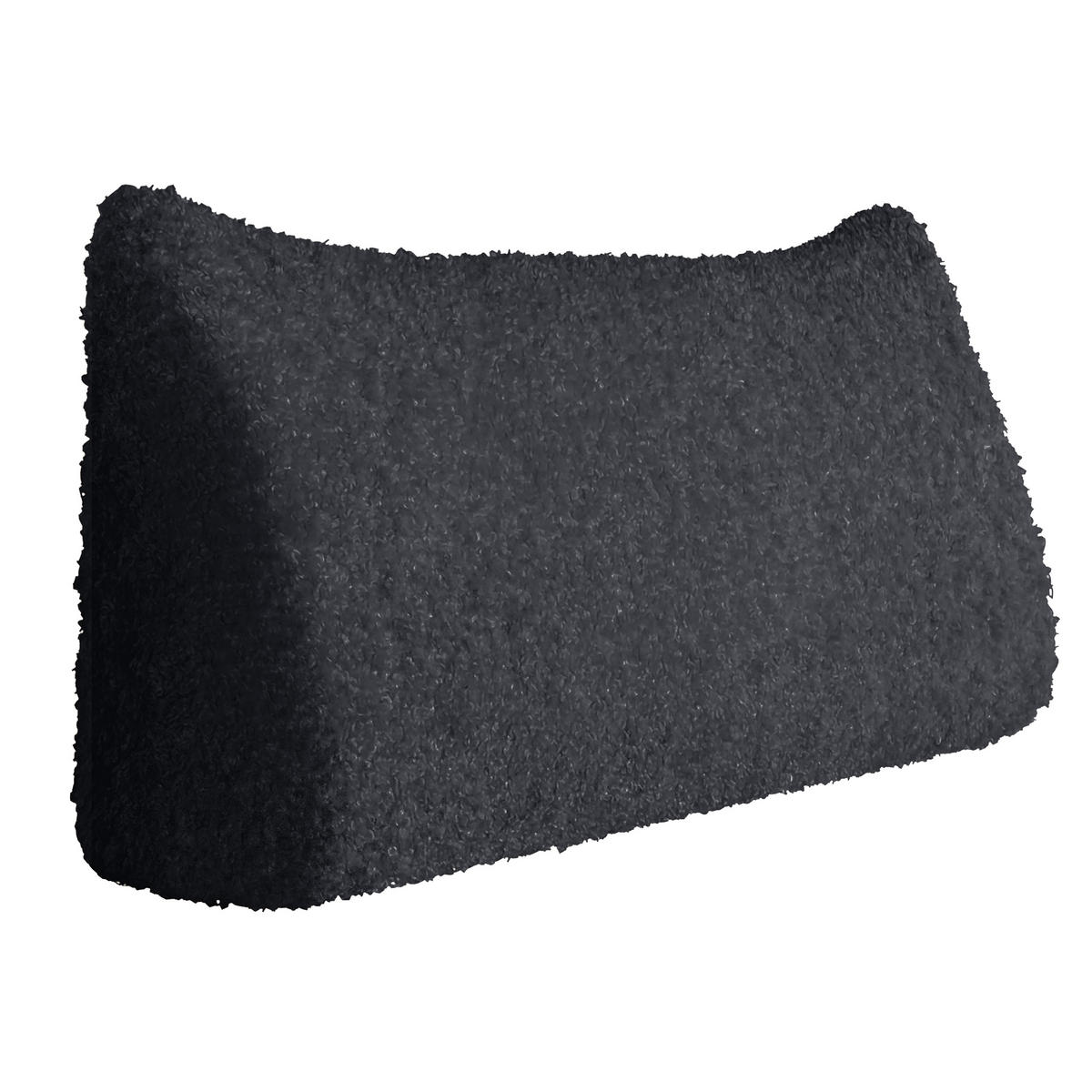RÜCKENKISSEN Plüsch Schwarz 160 cm - Schwarz, Textil (50/160cm) - Vercart