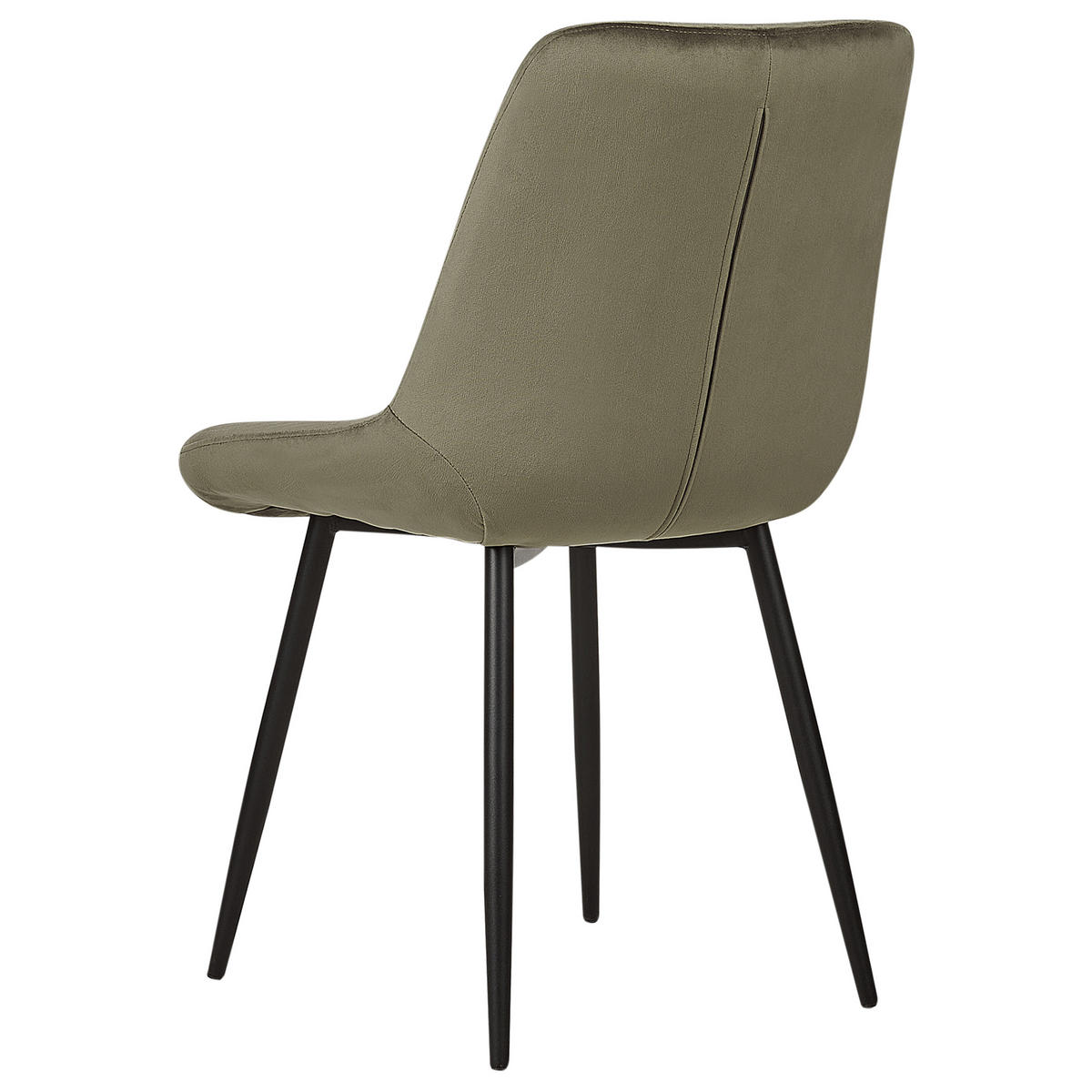 ÉTKEZŐSZÉK 2 darabos Szett Bársony olívazöld Melrose - fekete/zöld, textil (51/85/58cm) - Beliani