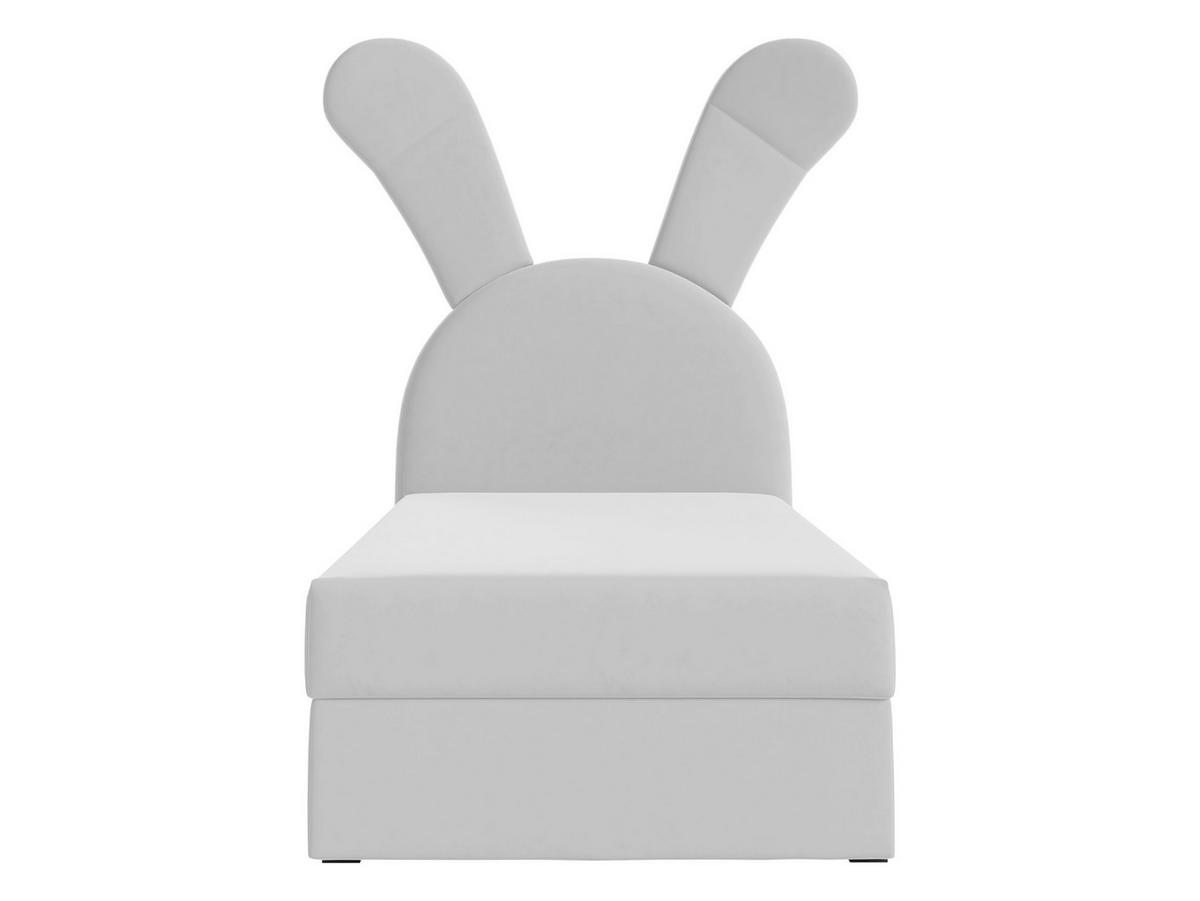 BOXBETT Bunny Light, Seite: Links - Hellgrau/Schwarz, Holz/Textil (100/200cm) - MIRJAN24