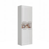 BAD Hochschrank Billy - Weiß Hochglanz, Holzwerkstoff (60/174/30cm) - kommodly
