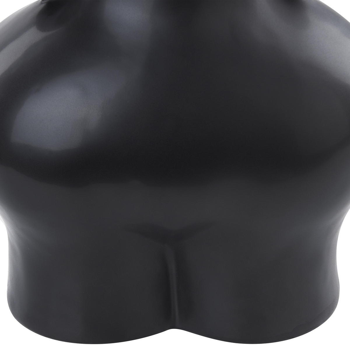 BLUMENVASE Dolomit schwarz Nafplio - Schwarz, Keramik (32cm) - Beliani
