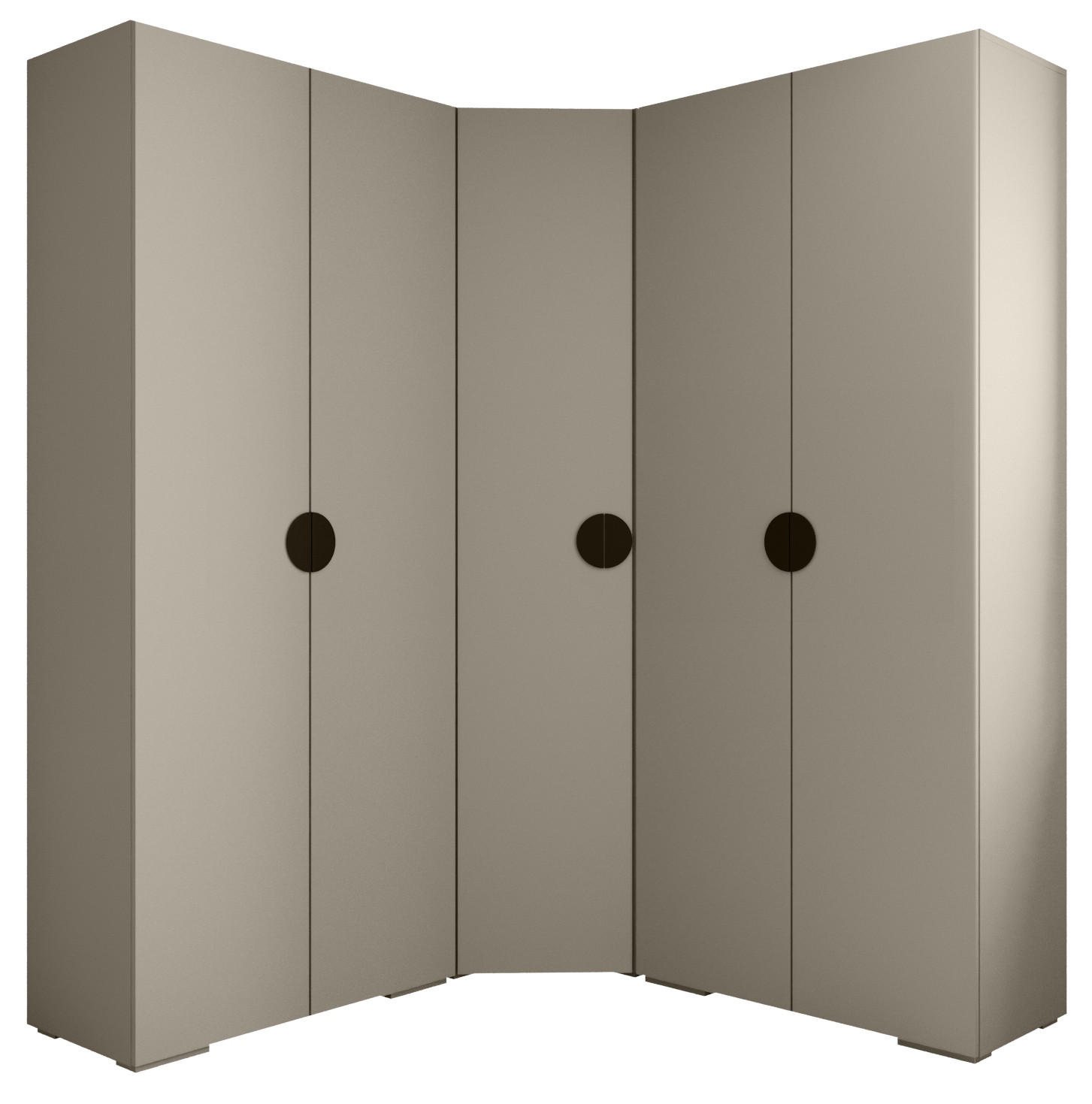 Abiks Möbel Garderoben-Set Kaschmir, Schwarz 181.7x236.7x47 cm