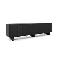 TV-SCHRANK Hängende RTV Kommode 200 cm Misterio mit Lamellen Schwarz - Schwarz, Holzwerkstoff (200/42/40cm) - Jerpax
