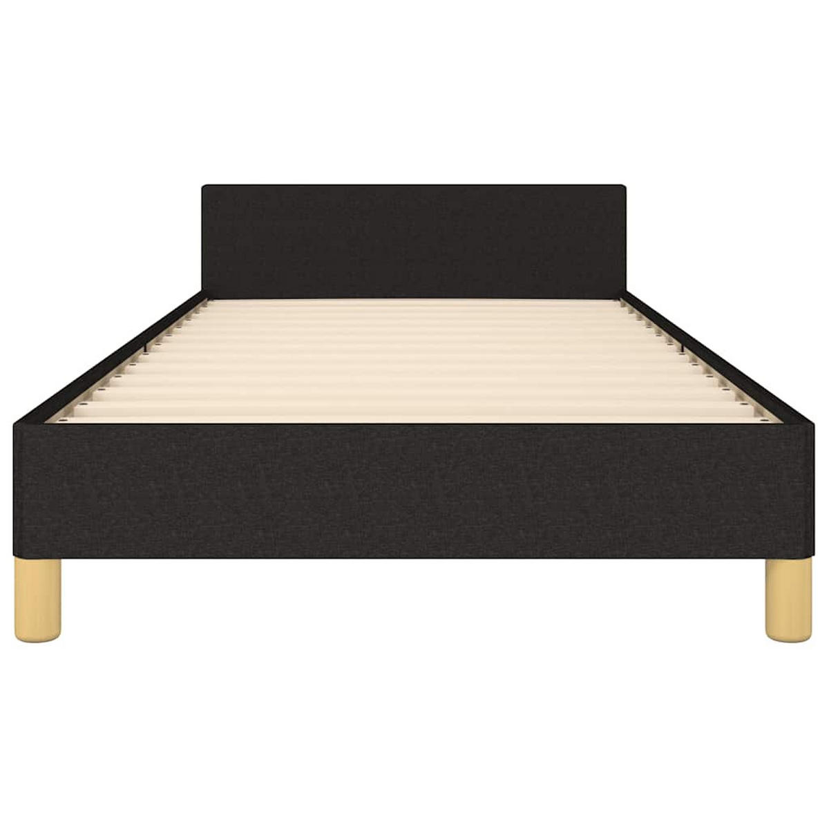 BETTGESTELL Mit Kopfteil Ohne Matratze Schwarz 90/200 Cm Stoff - Schwarz, Textil (90/200cm) - vidaXL